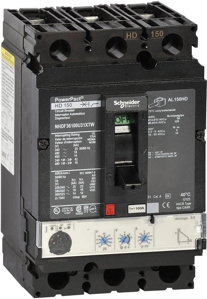 Učinska sklopka 525 V 100 A Schneider Electric NHDF36100U31XTW 1 ST slika