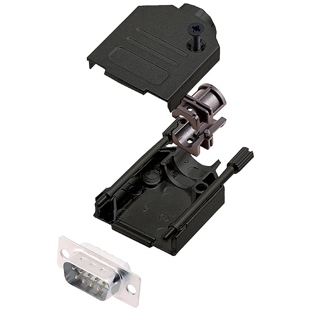 Komplet D-SUB pinskih konektora 180 ° Broj polova: 9 Lemni kup encitech DTZK09-BK-DBP-W-K 1 ST slika