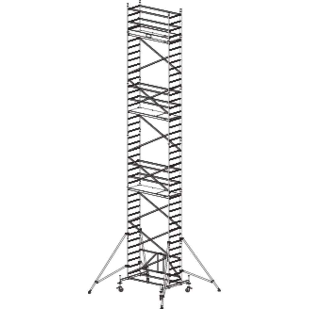 Sinterbronze (value.2976892) Skela Sklopiva, Mobilna Radna visina (maks.): 11.80 m Krause ProTec XS 920096 Srebrna 219 kg slika