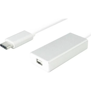 Value USB-C priključni kabel 0.10 m 12.99.3225 srebrna [1x muški konektor USB-C™ - 1x ženski konektor mini displayport] slika