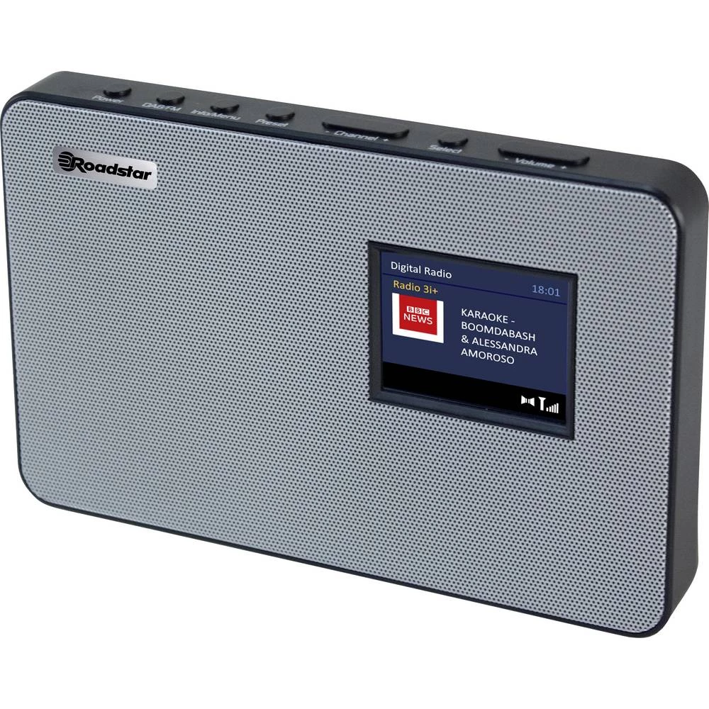 Roadstar HRA-590 prijenosni radio DAB+ (1012) aux, DAB+, ukw crna (mat), srebrna slika