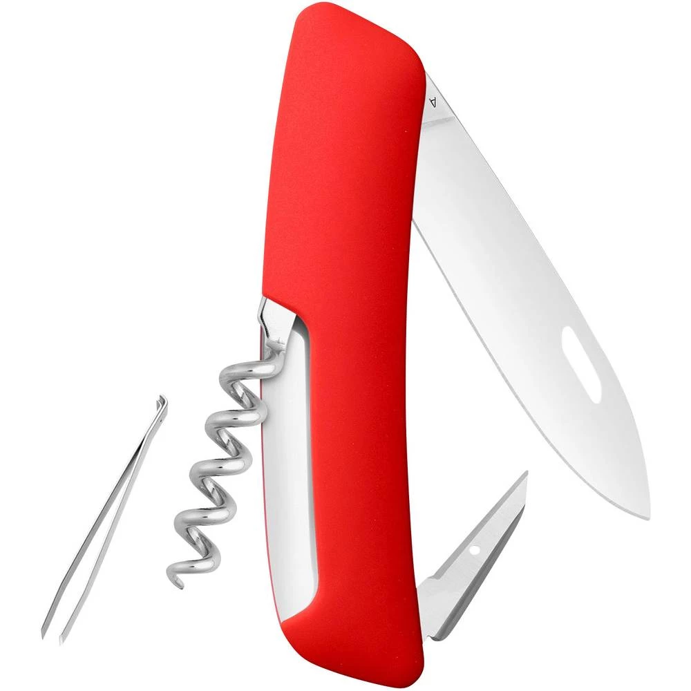 Švicarski džepni nož Sa Soft-Touch Broj funkcija 6 SWIZA D01 KNI.0010.1000 Crvena slika