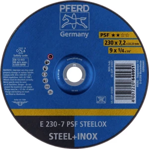 PFERD 62023640 E 230-7 PSF STEELOX ploča za grubu obradu s glavom  230 mm 22.23 mm 10 St. slika