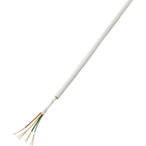 Kabel za alarm LiYY 6 x 0.22 mm² Bijela TRU COMPONENTS 1571729 50 m slika