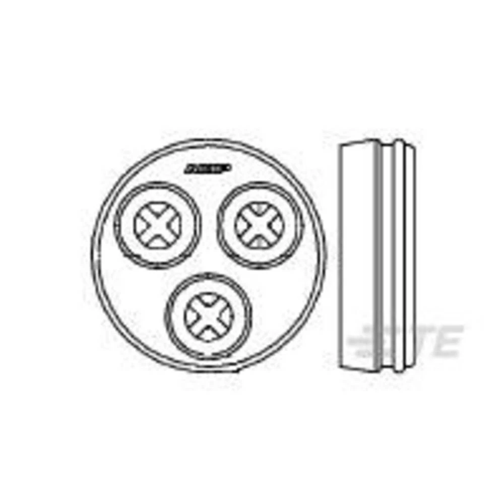 Okrugli utikač Ženski konektor za prirubnicu Serija (Okrugli utični konektori): CPC Ukupan broj polova: 3 213899-1 TE Connectivi slika