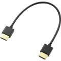 SpeaKa Professional HDMI priključni kabel 20.00 cm SP-9076308 audio povratni kanal (arc), pozlaćeni kontakti crna [1x mu slika
