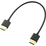 SpeaKa Professional HDMI priključni kabel 20.00 cm SP-9076308 audio povratni kanal (arc), pozlaćeni kontakti crna [1x mu