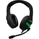 Igraće naglavne slušalice sa mikrofonom 3,5 mm priključak Sa vrpcom Konix XBox One Preko ušiju Crna, Zelena