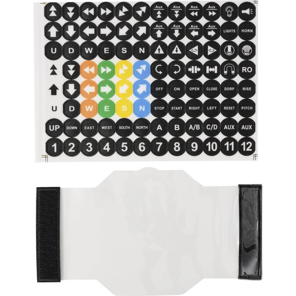 TRU COMPONENTS 2 & 4 Button cover & sticker TC-13660436 sa štitom , s zaštitom kontakta 1 kom. slika