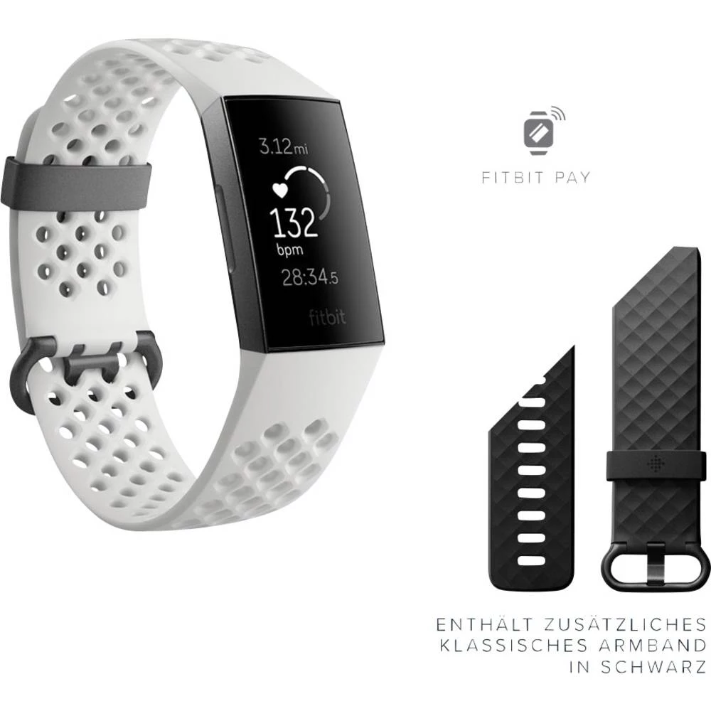 Uređaj za praćenje aktivnosti FitBit Charge 3 Special Edition Bijela slika