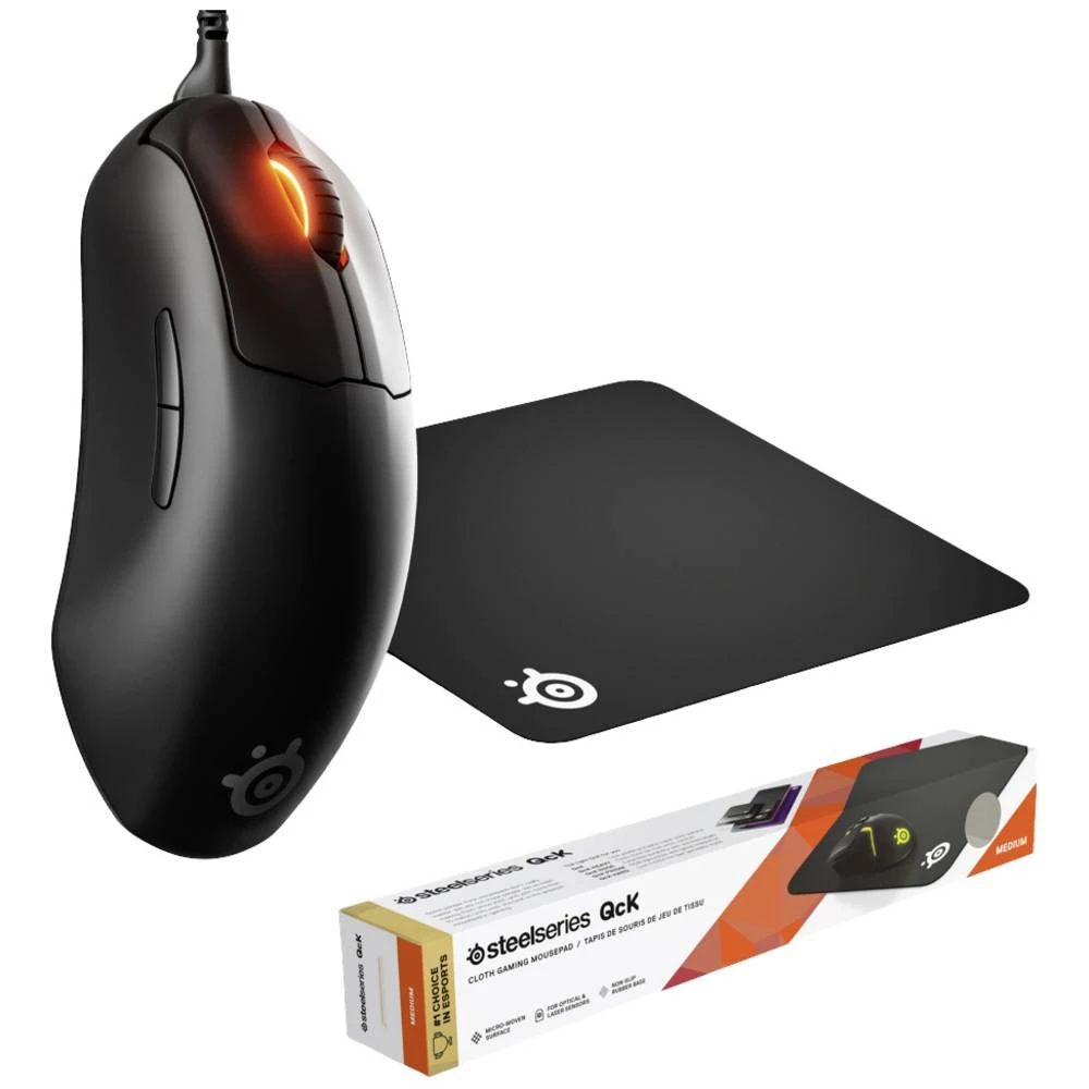 Steelseries Prime Gaming Mouse, Qck Medium Bundle igraći miš žičani optički crna 5 Tipke 18000 dpi ergonomski slika
