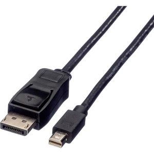 Value Mini-DisplayPort priključni kabel 1.00 m 11.99.5634 sa zaštitom crna [1x muški konektor displayport - 1x muški kon slika