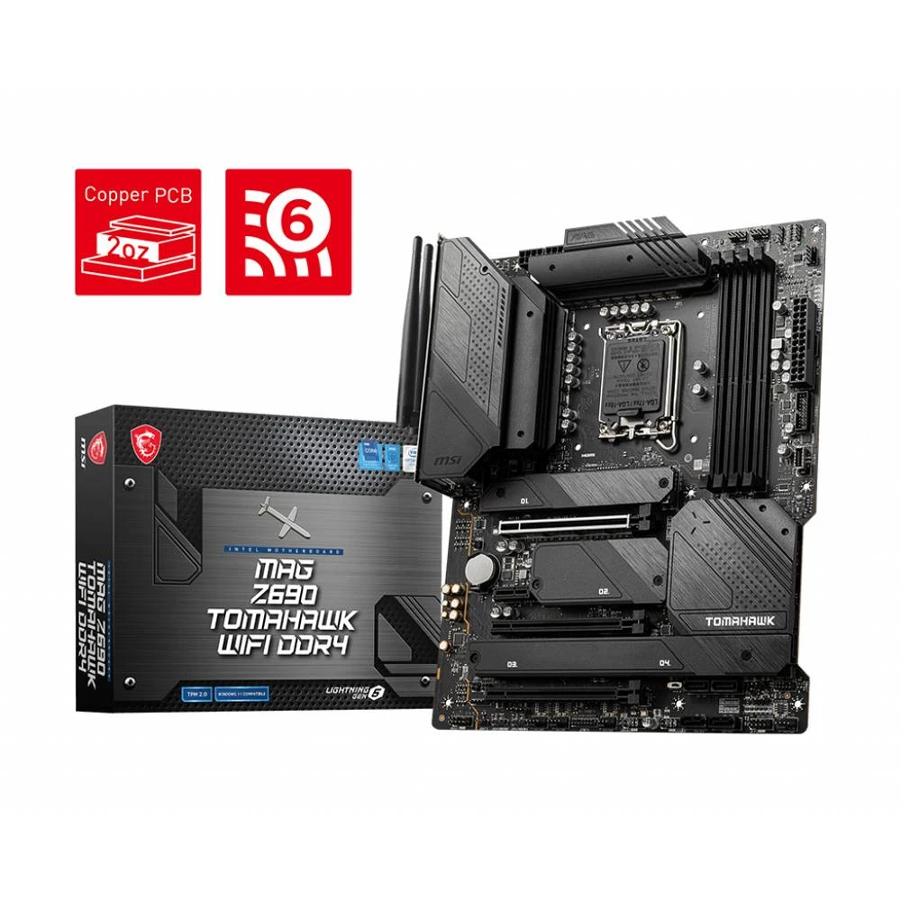 MSI MAG Z690 TOMAHAWK WIFI DDR4 ATX matična ploča Baza Intel® 1700 Faktor oblika (detalji) ATX Set čipova matične ploče Intel® Z690 slika