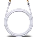Antene, SAT Priključni kabel [1x Muški konektor F - 1x Muški konektor F] 7.50 m 120 dB pozlaćeni kontakti Bijela Oehlbach slika
