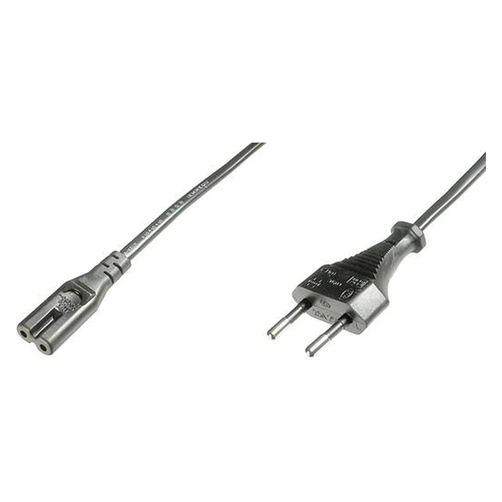Strujni kabel [1x Euro utikač - 1x utikač za male uređaje C7] 1.80 m crni Digitus slika