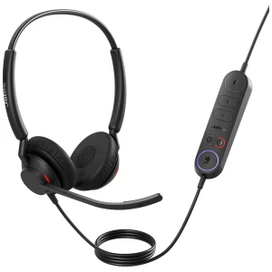 Jabra Engage 40 telefon Over Ear Headset žičani stereo crna smanjivanje šuma mikrofona kontrola glasnoće slika
