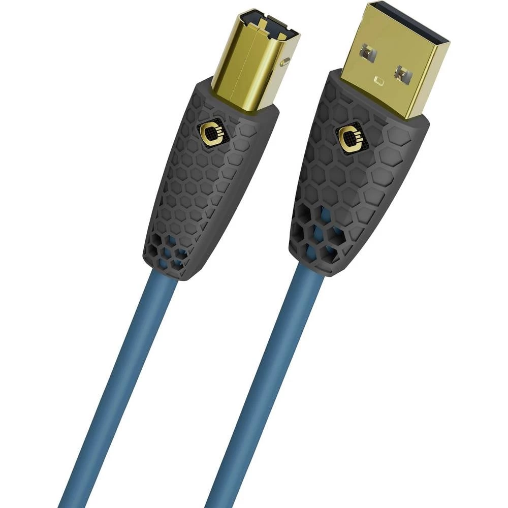 Oehlbach USB kabel USB-B utikač, USB-A utikač 7.5 m petrol-plava dvostruko zaštićen, pozlaćeni kontakti D1C9573 slika