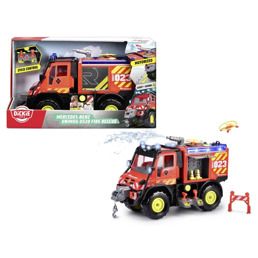 Dickie Toys model hitnog vozila  Mercedes Benz Unimog U530 Fire Rescue gotovi model model vozila za hitne slučajeve slika