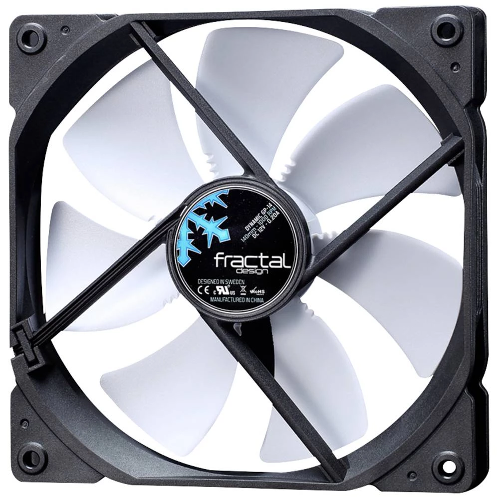 Fractal Design Dynamic X2 ventilator za PC kućište crna, bijela (Š x V x D) 140 x 25 x 140 mm slika