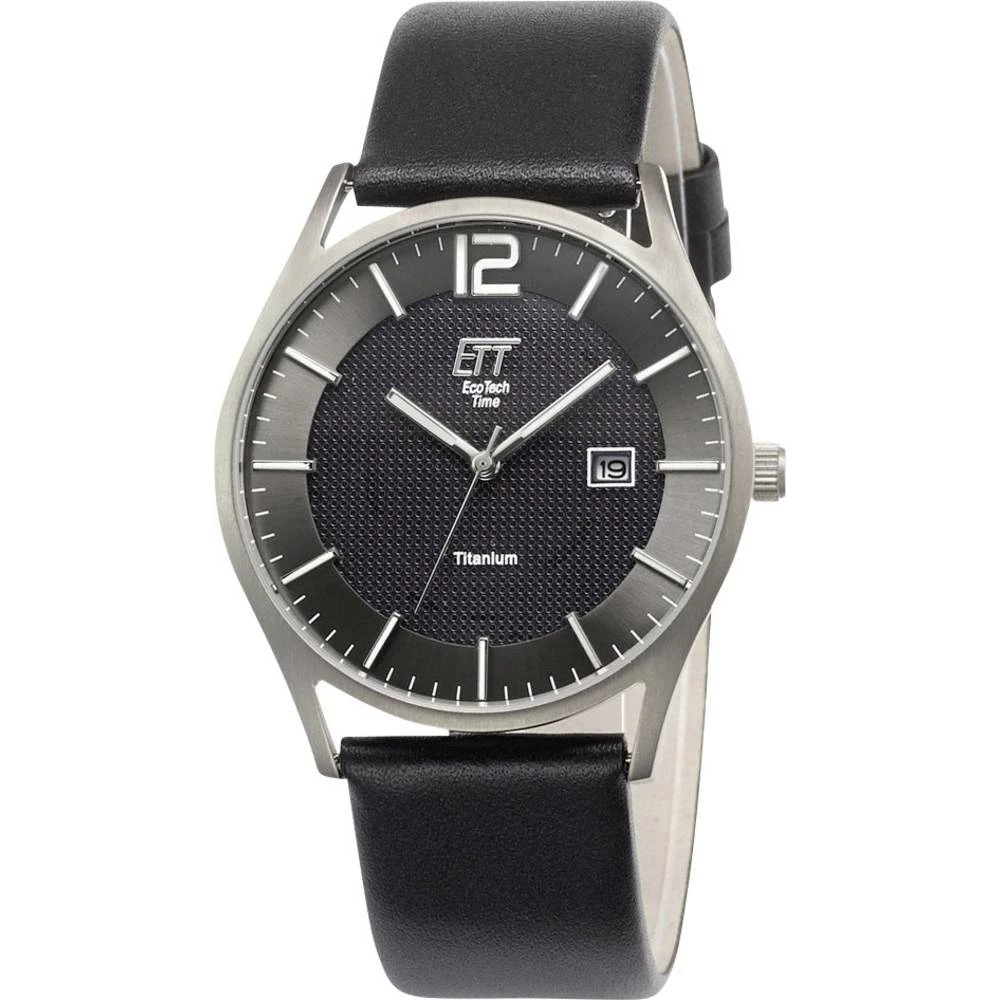 ETT Solarni Ručni sat EGT-12056-51L (&Oslash; x V) 40 mm x 11 mm Titan Materijal kućišta=Titan Materijal (narukvica)=Koža slika