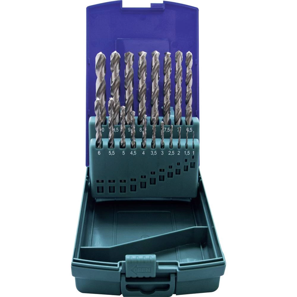 HSS Metal-spiralno svrdlo-komplet 19-dijelni Heller 29382 2 DIN 338, DIN 1414 Cilinder 1 Set slika