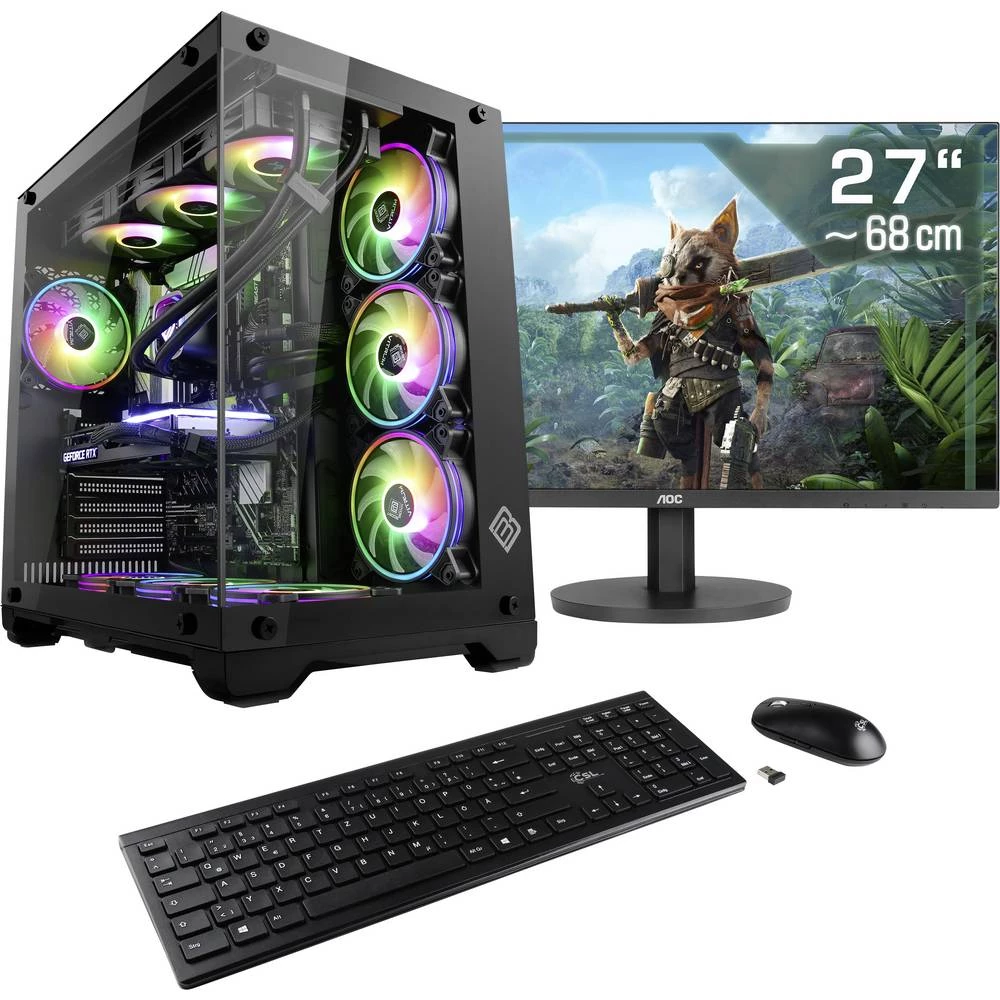 CSL Computer All-in-One PC Gaming PC M12000H 68.6 cm (27 palac) WQHD Intel® Core™ Ultra 7 265KF 5.5 GHz 32 GB RAM 2000 G slika