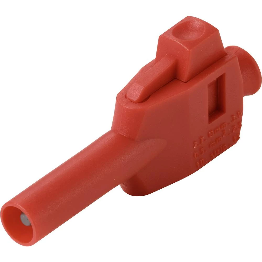 VOLTCRAFT MP-4 laboratorijski utikač s steznim priključkom ravni muški konektor Zatik-Ø: 4 mm crvena 50 kom. Box slika