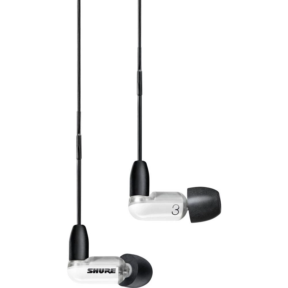 Shure AONIC 3 in ear slušalice u ušima bijela slika