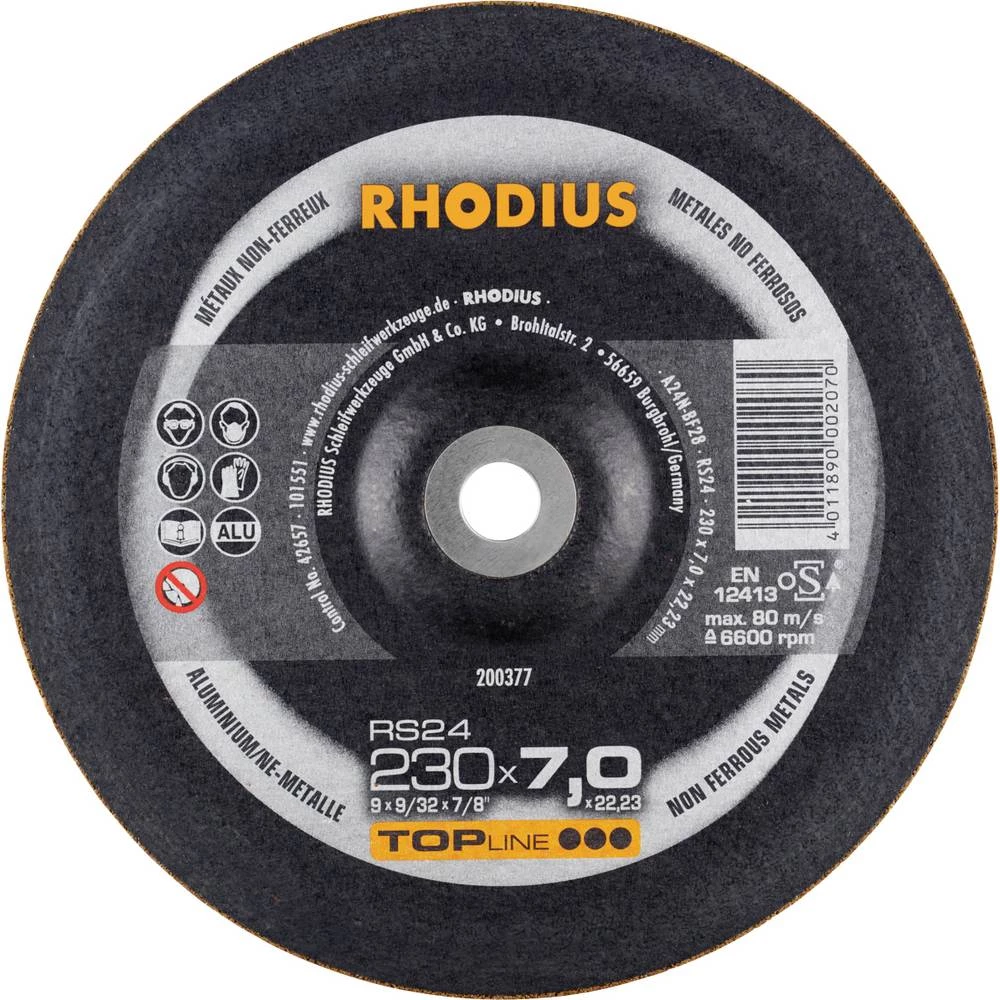 Rhodius 200377 brusna ploča promjer 230 mm Promjer bušotine 22.23 mm obojeni metali 1 kom. slika