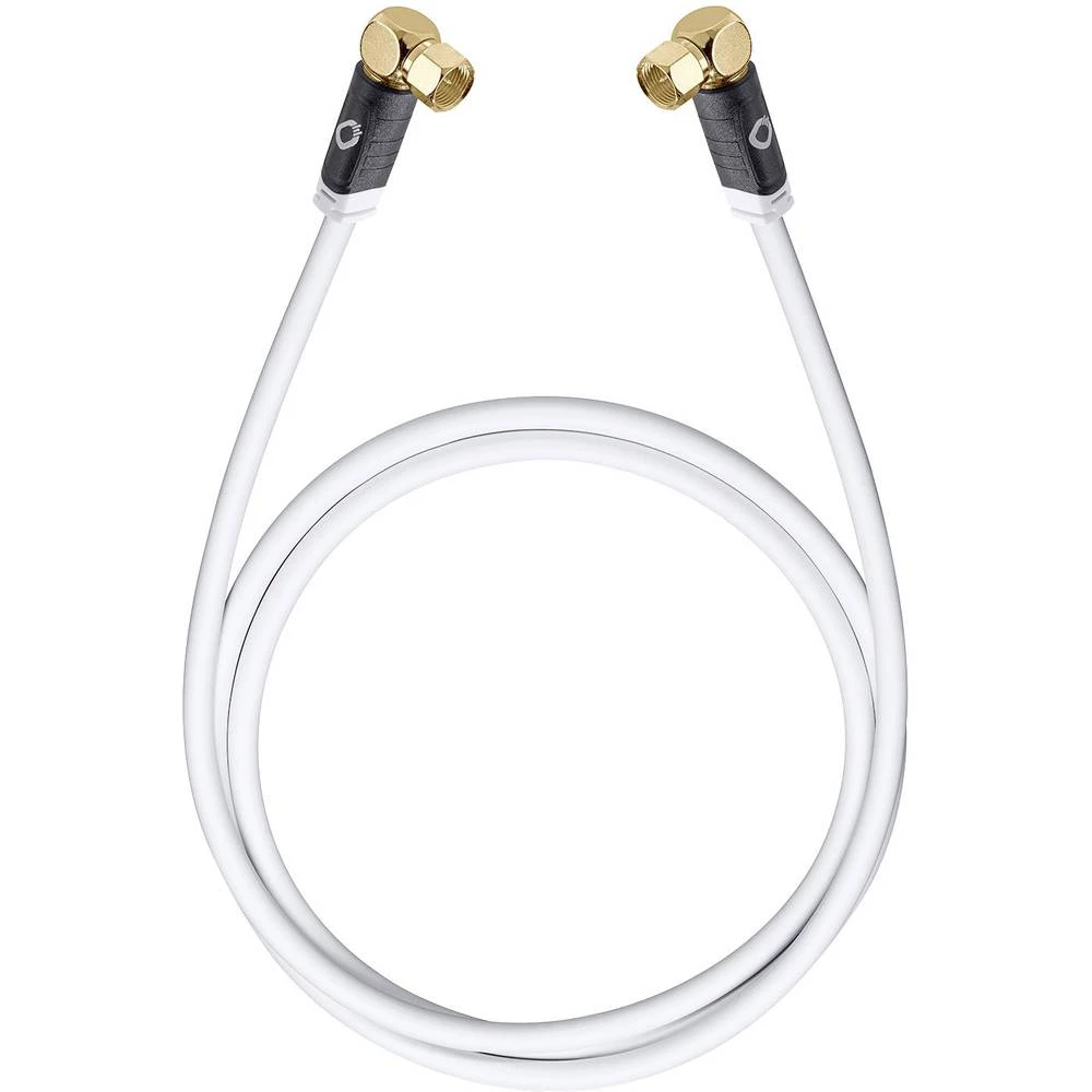 Antene, SAT Priključni kabel [1x Muški konektor F - 1x Muški konektor F] 0.75 m 120 dB pozlaćeni kontakti Bijela Oehlbach slika