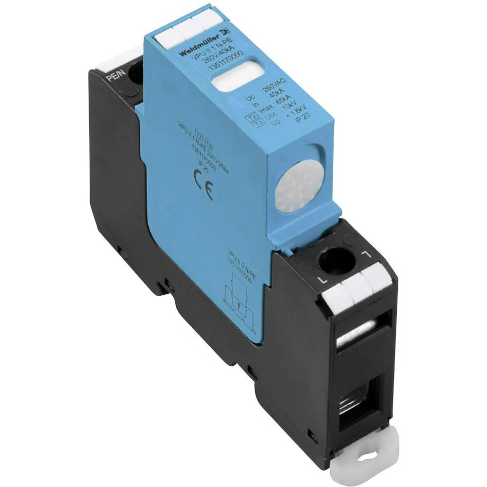 Odvodnik prenapona Weidmüller VPU II 1 N-PE 260 40/65 2520470000 65 kA slika