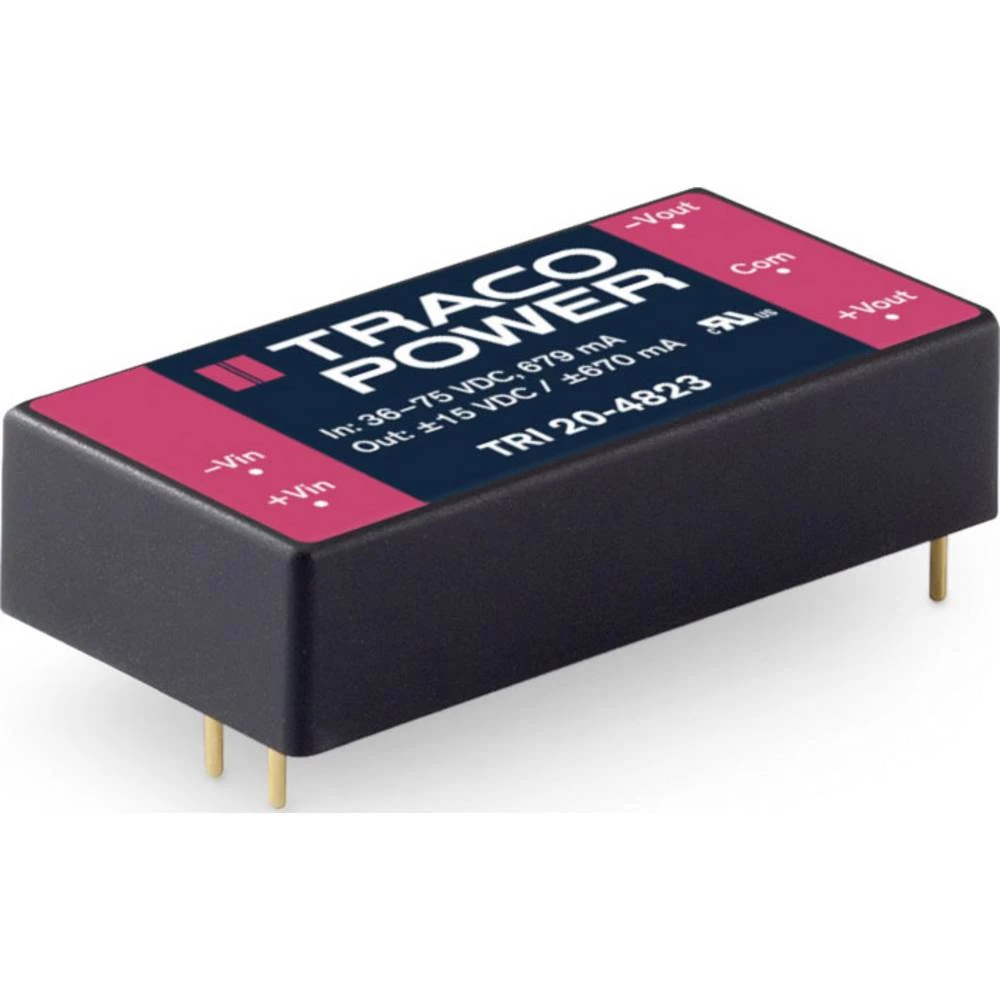 TracoPower TRI 20 DC/DC pretvarač za tiskano vezje 670 mA 20 W Broj izlaza: 2 x slika