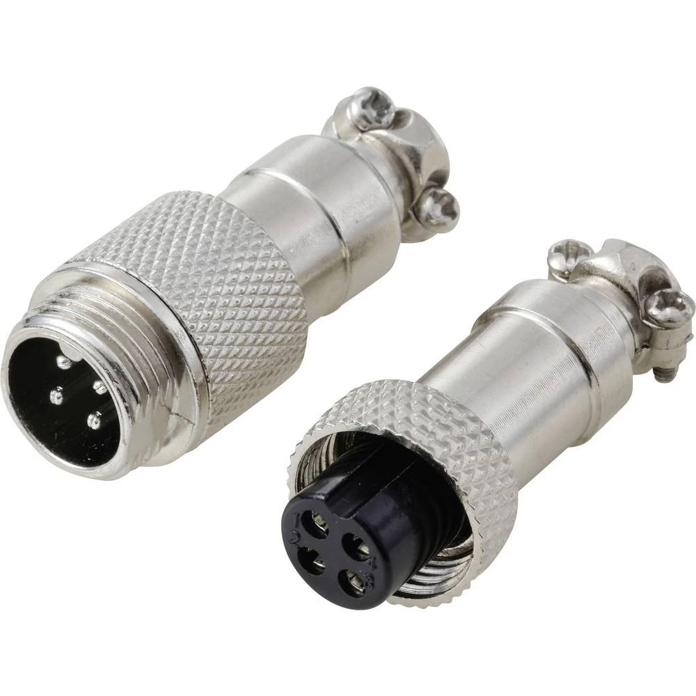 TRU COMPONENTS TC-13895564 okrugli konektori utikač, kontakt ženskog konektora Ukupan broj polova: 4 Serija (Okrugli uti slika