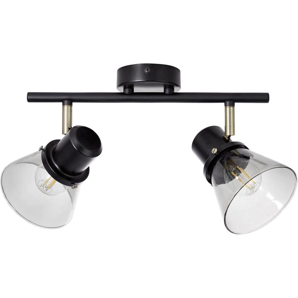 Stropni reflektor LED E14 80 W Brilliant Ronald 79313/93 Starinski mjed, Crna, Boja dima slika