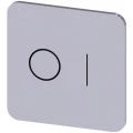 Siemens 3SU1900-0AF81-0QG0 ploča za natpise kvadratan (Š x V) 22 mm x 22 mm O I srebrna, crna 10 St. slika