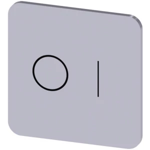 Siemens 3SU1900-0AF81-0QG0 ploča za natpise kvadratan (Š x V) 22 mm x 22 mm O I srebrna, crna 10 St. slika