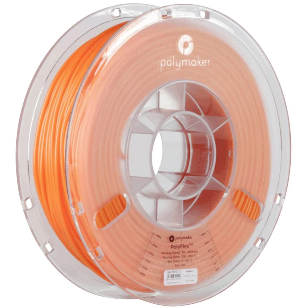 Polymaker PD01012 PolyFlex TPU-95A 3D pisač filament TPU fleksibilan 2.85 mm 750 g narančasta  1 St. slika
