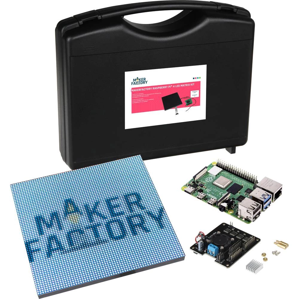 Raspberry Pi&reg; 4 B Matrix Kit 4 GB 4 x 1.5 GHz uklj. kutija za pohranu, uklj. kontroler MAKERFACTORY slika