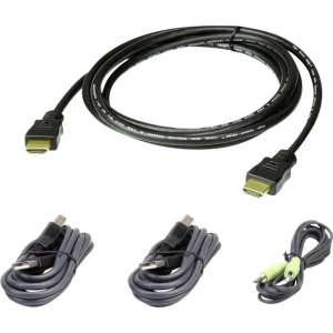 ATEN KVM priključni kabel [1x muški konektor HDMI, muški konektor USB 2.0 tipa a, 3,5 mm banana utikač - 1x muški konektor HDMI, 3,5 mm banana utikač, ženski konektor USB 2.0 tipa b] 1.80 m slika