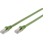 LAN (RJ45) Mreža Priključni kabel CAT 6A S/FTP 15 m Zelena Zaštićen s folijom, Sveukupno zaštićen, Sa zaštitom, Bez halogena, Je
