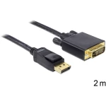 Delock DisplayPort / DVI adapterski kabel DisplayPort utikač, DVI-D 24+1-polni utikač 2.00 m crna 82591  DisplayPort kabel