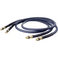 Oehlbach Cinch Audio Priključni kabel [2x Muški cinch konektor - 2x Muški cinch konektor] 0.50 m Plava boja pozlaćeni kontakti slika