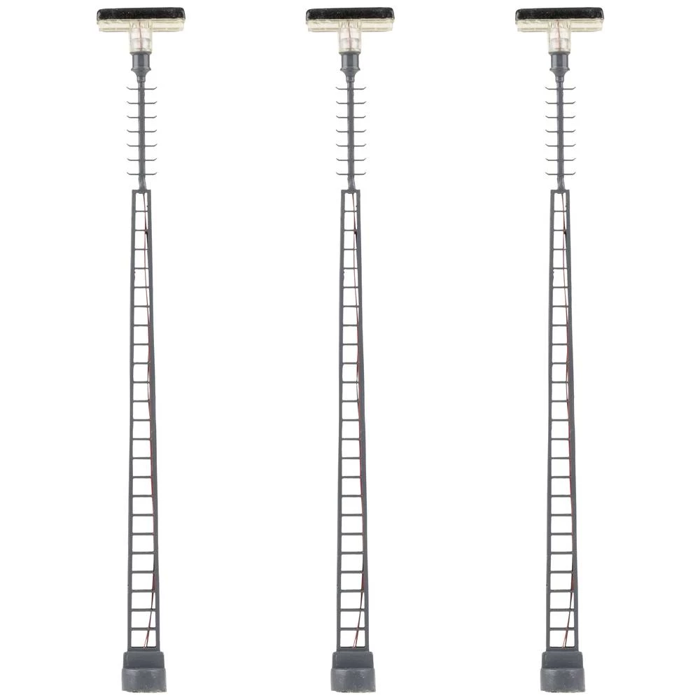 Faller h0 svjetiljka na čeličnom stupu jednostruka gotovi model 180118 3 St. slika