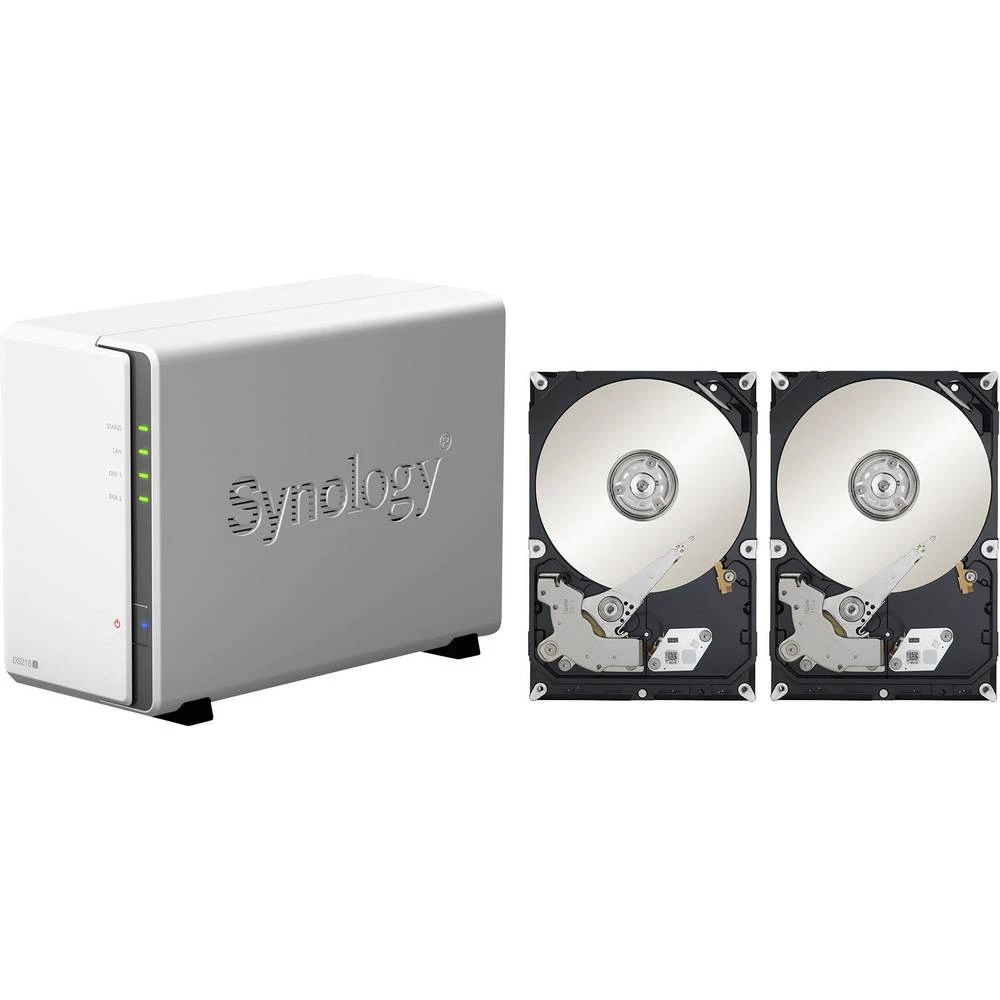 NAS server 8 TB Synology DiskStation DS218j-8TB-FR 2 Bay opremljeno s 2x 4TB recertificiranim tvrdim diskovima slika