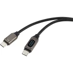 Renkforce USB kabel USB 2.0 USB-C® utikač, USB-C® utikač 1.00 m srebrna (metalik)  RF-6249318