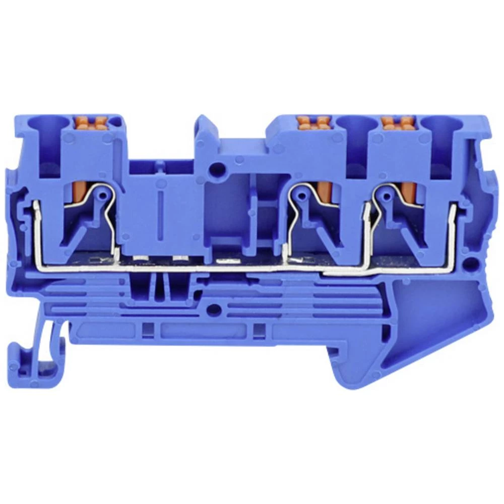TRU COMPONENTS TC-11592460 prolazna stezaljka 6.2 mm brzo spajanje  plava boja 1 St. slika