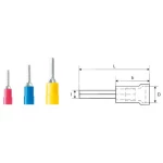 Iglasta kabelska stopica 9200470000 Weidmüller 1.5 mm 2.5 mm dijelomično izoliran plava 100 komada