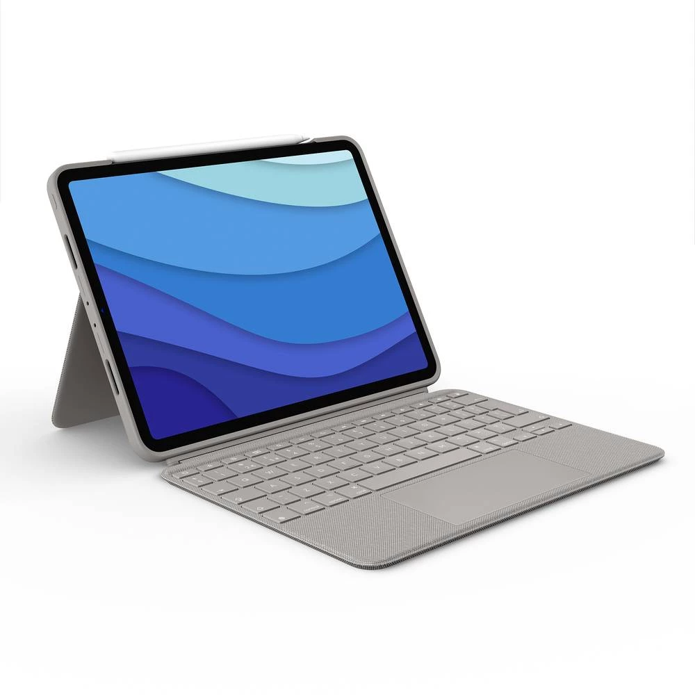 Logitech Combo Touch tablet etui Apple iPad Pro 11-inch (1st, 2nd, and 3rd generation) stražnji poklopac siva slika