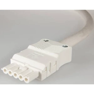 Adels-Contact 14845520 mrežni priključni kabel slobodan kraj - mrežni konektor Ukupan broj polova: 4 + PE bijela 2.00 m 20 St. slika