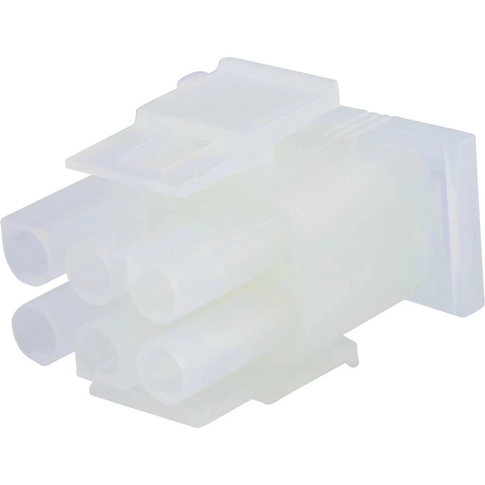Molex 50841060 2.13mm Diameter MLX Power Crimp Housing Plug, 6 Circuits, Natural slika